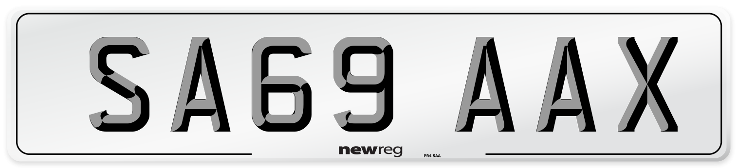SA69 AAX Number Plate from New Reg